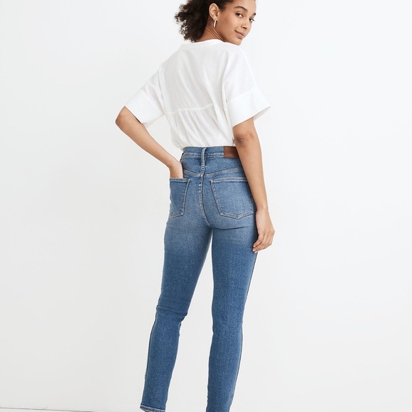 Madewell 10" High-Rise Skinny Crop Jeans in Sheffield Wash Size 28 - Picture 6 of 12